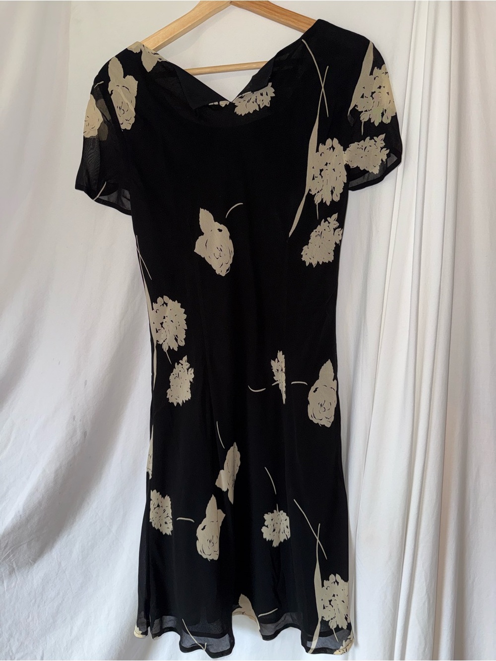 Jones New York Black Dress with Cream Floral Print - Picture 2 of 5